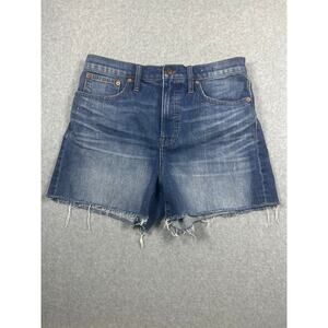 Madewell High Rise Denim Cutoff Short Women's Size 29 Blue Stretch Casual